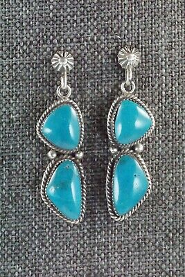 Navajo Turquoise & Sterling Silver Earrings - Annie Spencer