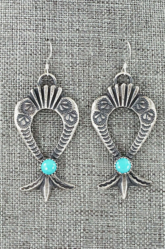 Turquoise & Sterling Silver Earrings - Linberg Billah