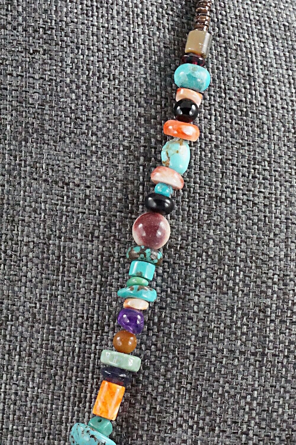 Multi Stone and Sterling Silver Necklace - Helen Tsosie