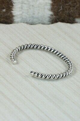 Navajo Sterling Silver Bracelet - Elaine Tahe