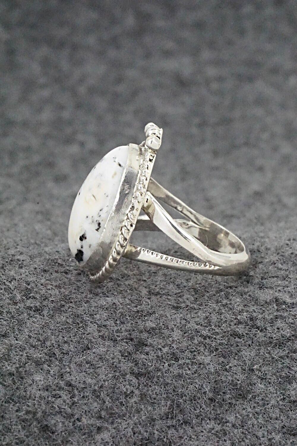White Buffalo & Sterling Silver Ring - Benjamin Martinez - Size 6.5