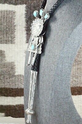 Turquoise & Sterling Silver Bolo Tie - Garret Hale
