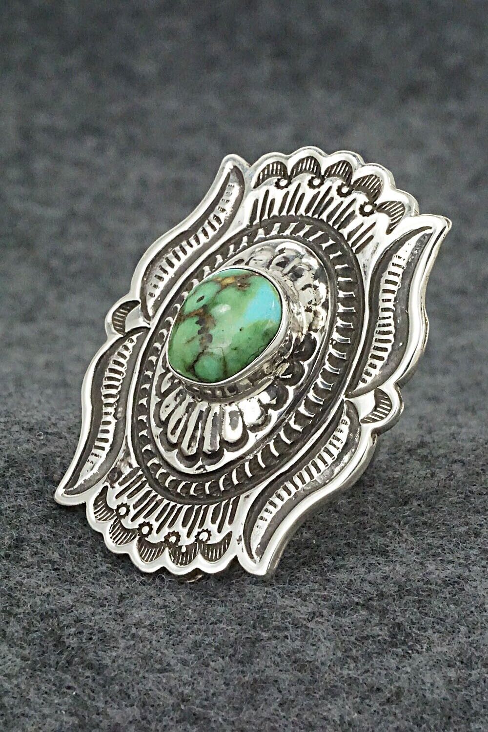 Turquoise & Sterling Silver Ring - Annette Martinez - Size 7 adj.