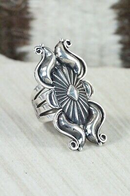 Navajo Sterling Silver Ring - Derrick Gordon - Size 7.5