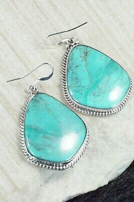 Turquoise & Sterling Silver Earrings - Annie Spencer