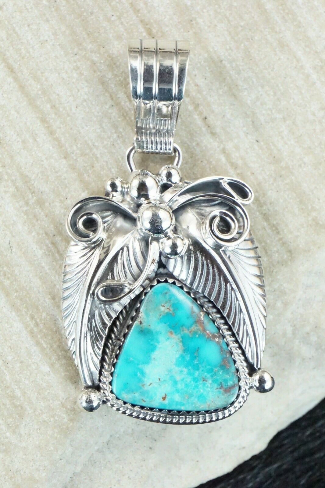 Turquoise & Sterling Silver Pendant - Davey Morgan