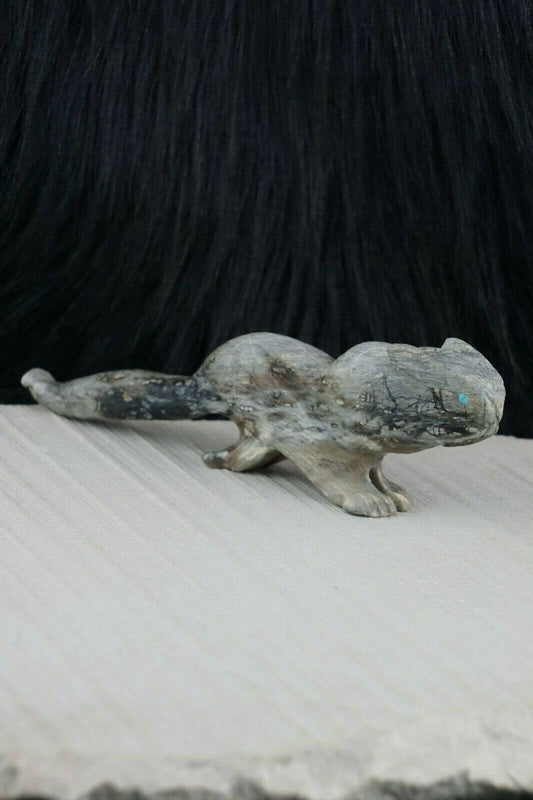Mountain Lion Zuni Fetish Carving - Tony Mackel - High Lonesome Trading