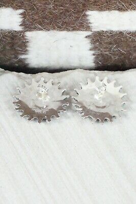 Navajo Turquoise and Sterling Silver Earrings - Nathaniel Nez