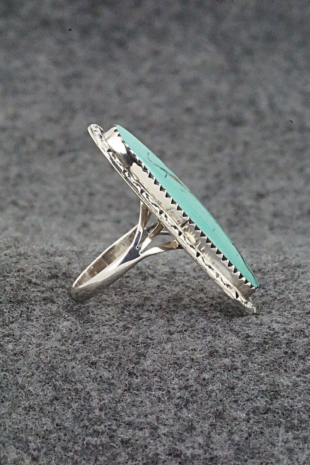 Turquoise & Sterling Silver Ring - Mike Smith - Size 5.75