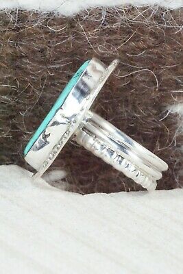 Turquoise & Sterling Silver Ring - Cris Nez - Size 7.75