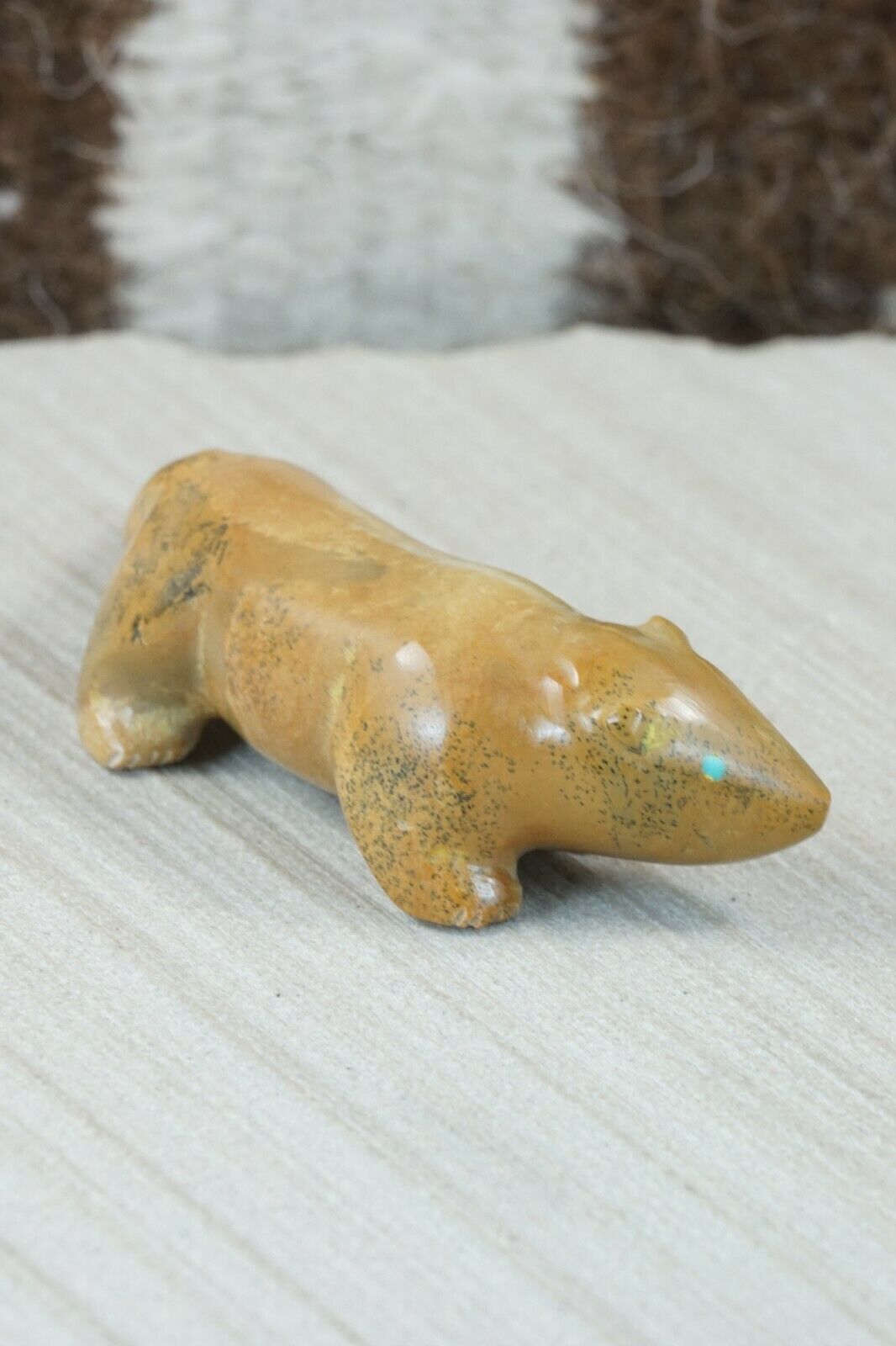 Mole Zuni Fetish Carving - Enrike Leekya