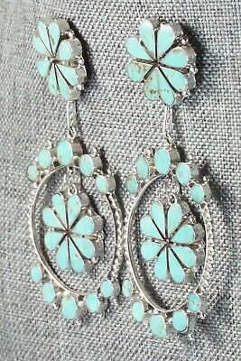 Turquoise & Sterling Silver Earrings - Bryant Othole