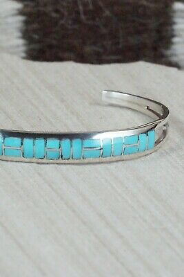 Turquoise & Sterling Silver Bracelet - Glendis Tsadiasi