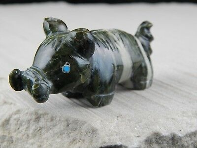 Hog Zuni Fetish Carving - Louise Ponchuella - High Lonesome Trading