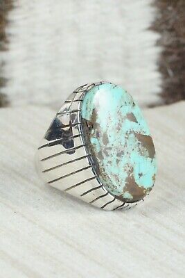 Turquoise and Sterling Silver Ring - Ray Jack - Size 9.5