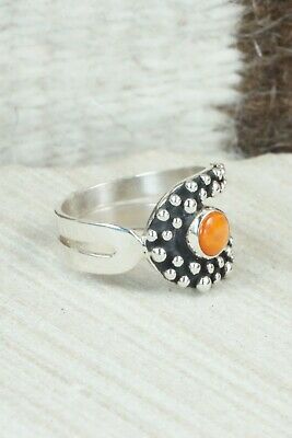 Spiny Oyster & Sterling Silver Ring - Raymond Coriz - Size 9.5
