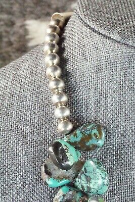 Turquoise & Sterling Silver Necklace - Navajo