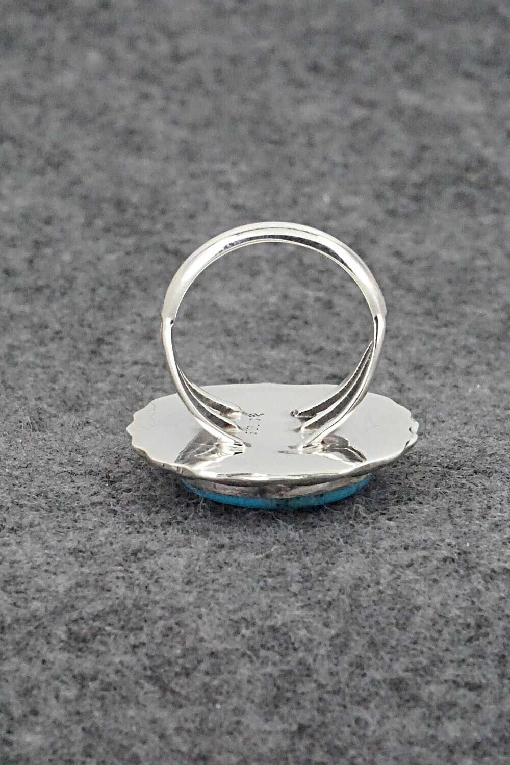 Turquoise & Sterling Silver Ring - Samuel Yellowhair - Size 8