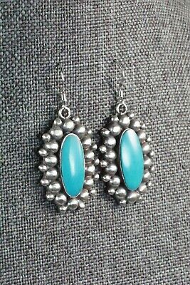 Turquoise & Sterling Silver Earrings - Freida Martinez