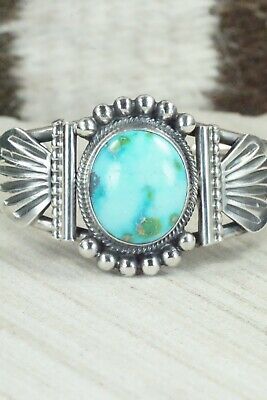 Turquoise and Sterling Silver Bracelet - Leon Martinez