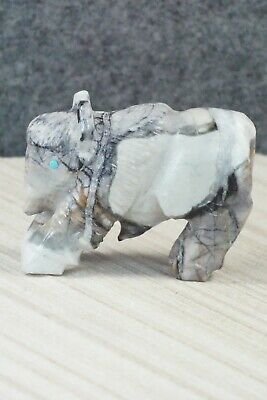 Buffalo Zuni Fetish Carving - Derrick Kaamasee