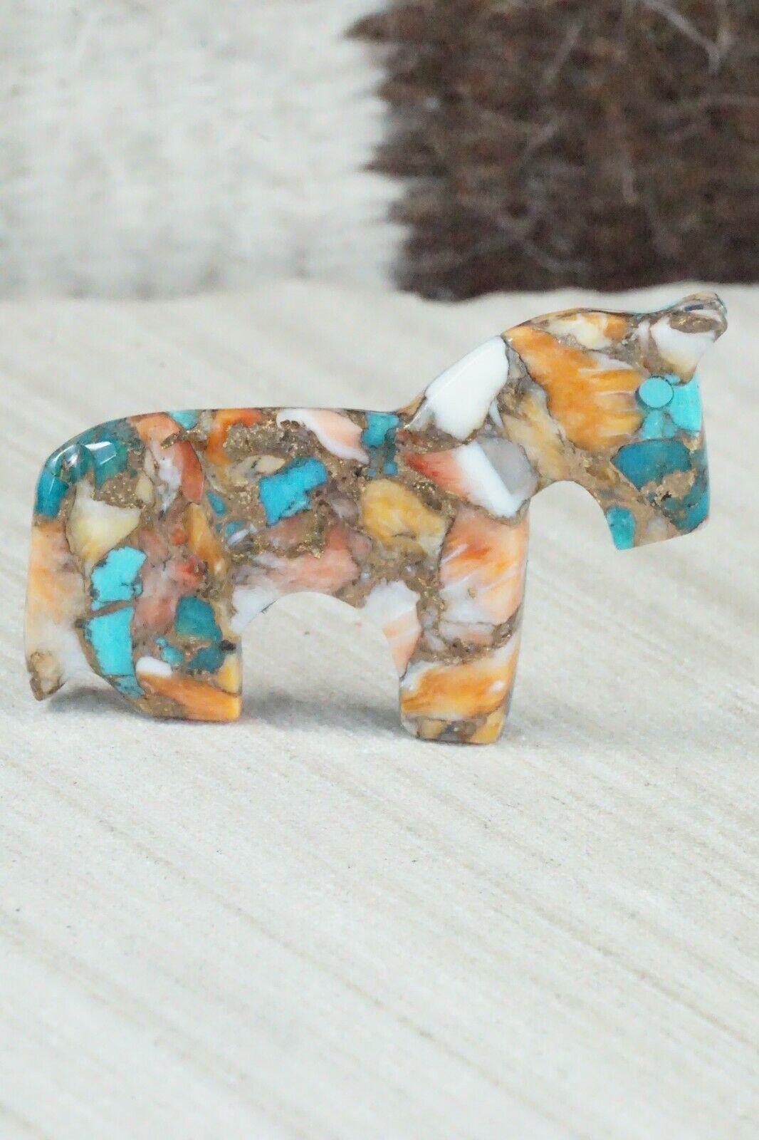 Horse Zuni Fetish Carving - Bernard Laiwakete