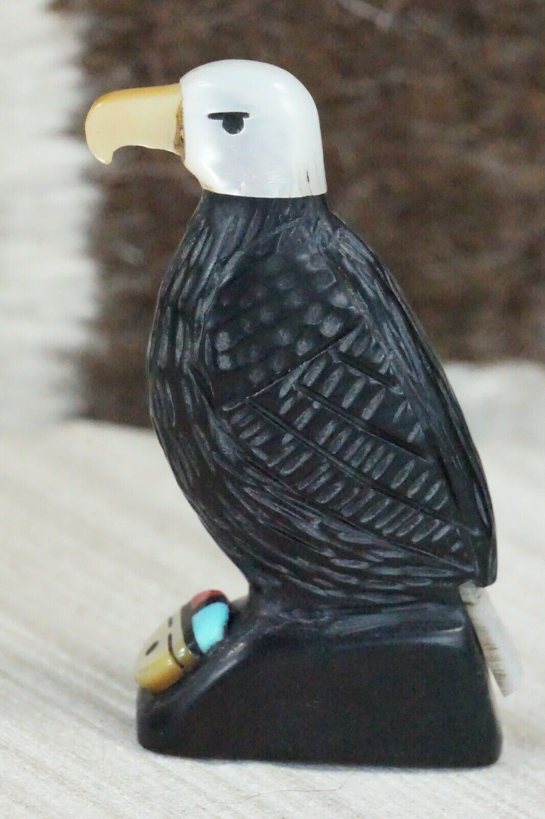 Eagle Zuni Fetish Carving - Darrin Boone - High Lonesome Trading