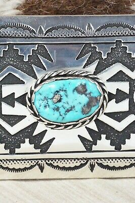 Turquoise & Sterling Silver Belt Buckle - Rosita Singer