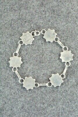 Turquoise & Sterling Silver Link Bracelet - David Leekity