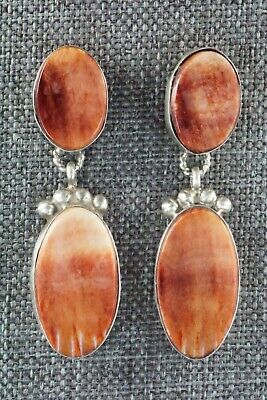 Spiny Oyster and Sterling Silver Earrings - Selina Warner