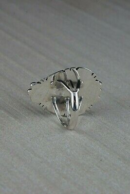 Navajo Spiny Oyster and Sterling Silver Ring - Samuel Yellowhair - Size 6 - High Lonesome Trading