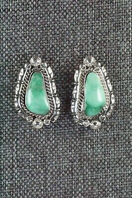 Navajo Turquoise & Sterling Silver Earrings - Freida Martinez