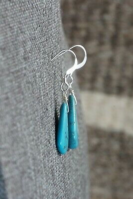 Navajo Turquoise & Sterling Silver Earrings - Native American