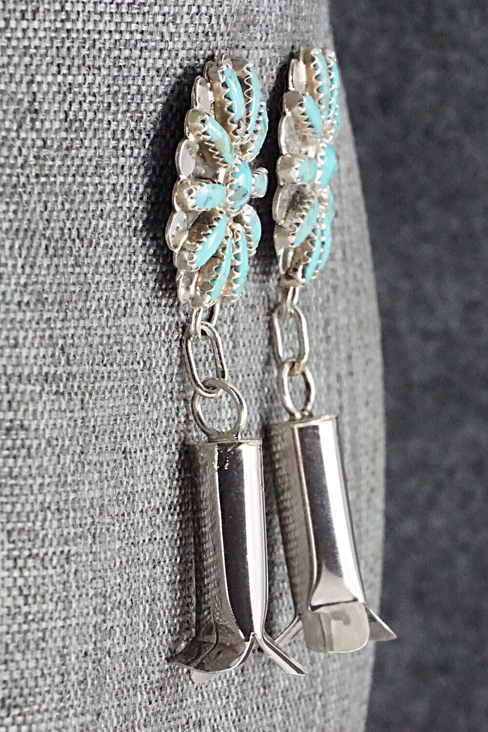 Turquoise & Sterling Silver Earrings - Lavell Byjoe