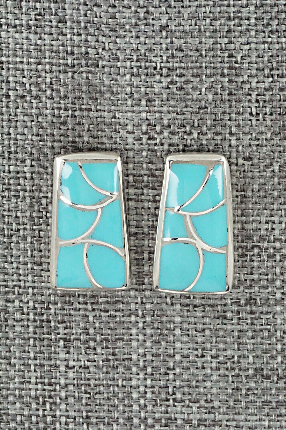 Turquoise & Sterling Silver Earrings - Orena Leekya