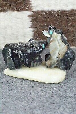 Bear Zuni Fetish Carving - Della Haloo - High Lonesome Trading