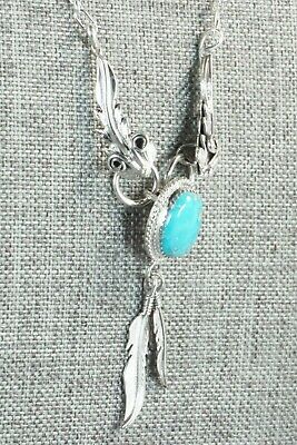 Turquoise & Sterling Silver Necklace - Lee Shorty