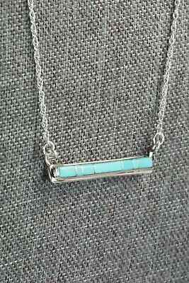 Turquoise & Sterling Silver Necklace - Rolanda Natachu
