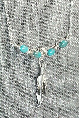 Turquoise & Sterling Silver Necklace - Verley Betone