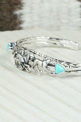 Turquoise & Sterling Silver Bracelet - Bobby Platero