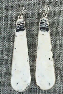 White Buffalo & Sterling Silver Earrings - Diane Wylie