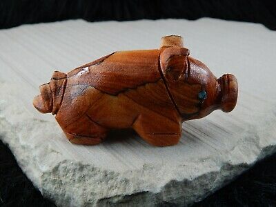 Pig Zuni Fetish Carving - Louise Ponchuella - High Lonesome Trading