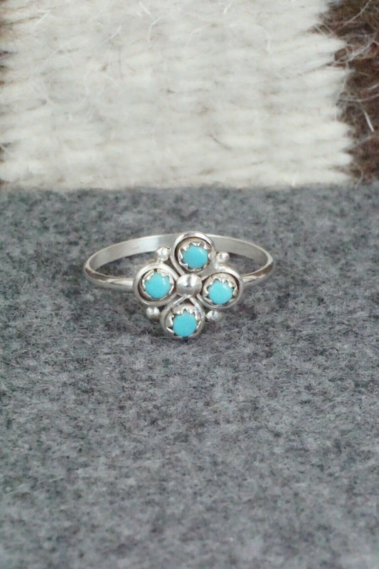 Turquoise & Sterling Silver Ring - Chris Hannaweeke - Size 3.25