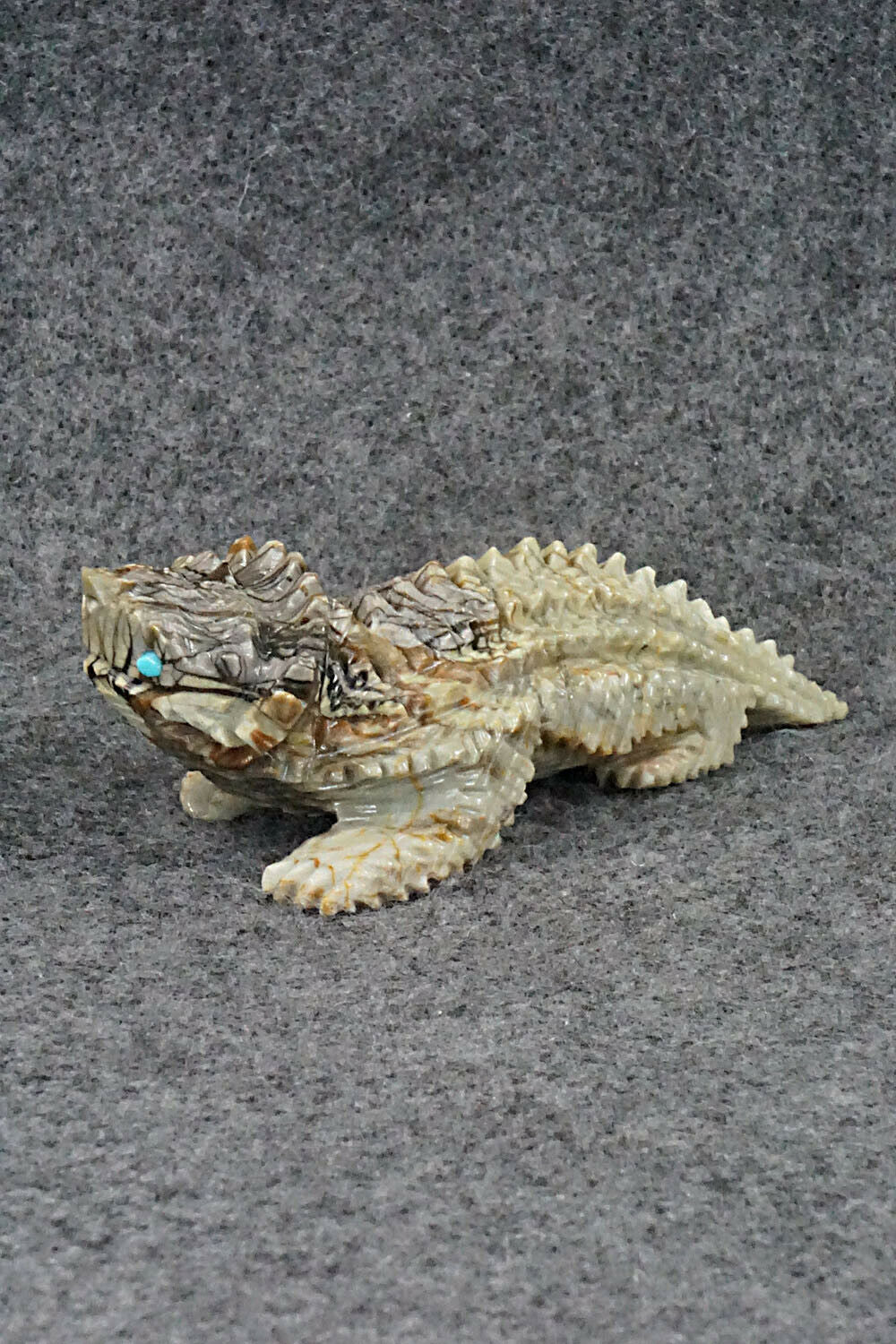 Horned Toad Zuni Fetish Carving - Alvin Haloo