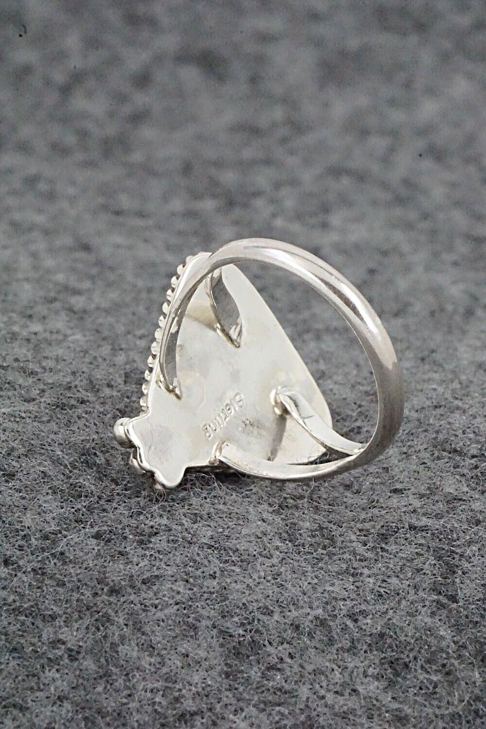 White Buffalo & Sterling Silver Ring - Judy Largo - Size 7.5
