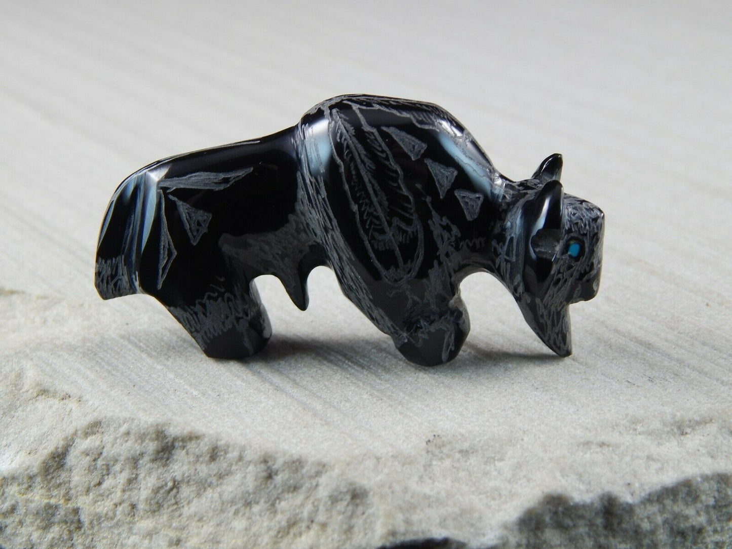 Buffalo Zuni Fetish Carving - Russell Shack - High Lonesome Trading