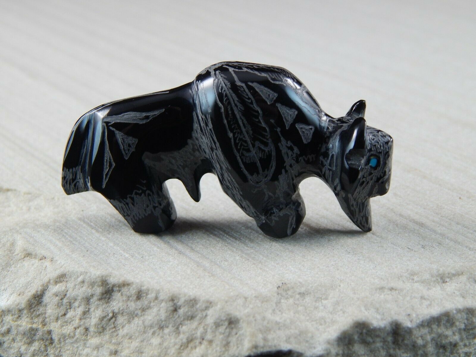 Buffalo Zuni Fetish Carving - Russell Shack - High Lonesome Trading