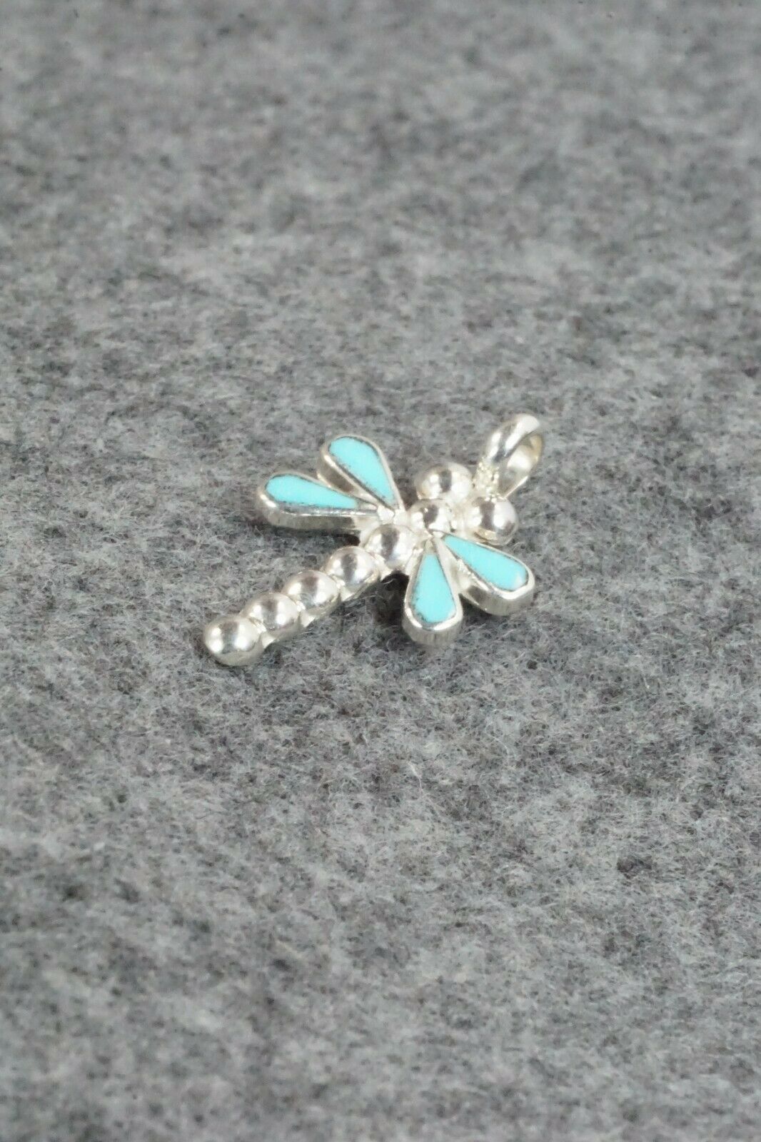 Turquoise & Sterling Silver Pendant - Zuni