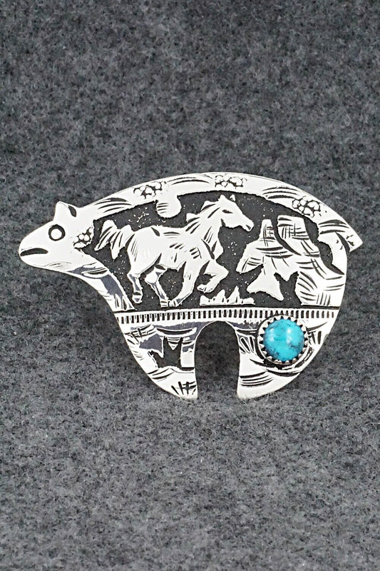 Turquoise & Sterling Silver Ring - Richard Singer - Size 7 (Adj.)