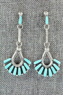 Turquoise & Sterling Silver Earrings - Carlene Hattie